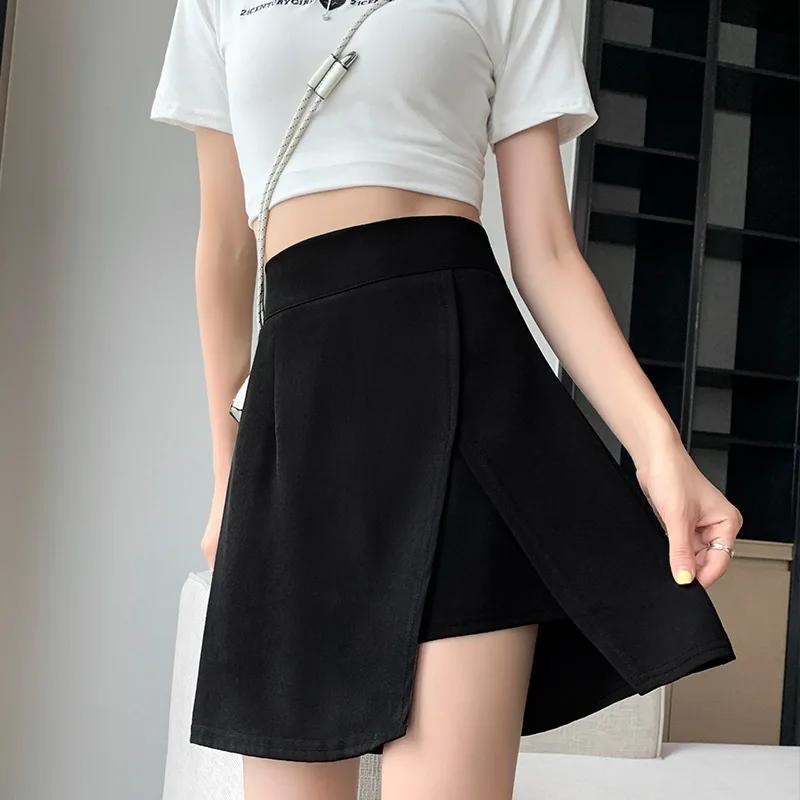 

Summer Women Skirts Fashion High Waist A-Line Large Size Sexy Irregular Split Short Skirt Girls Clothing Dropshipping YMDR137