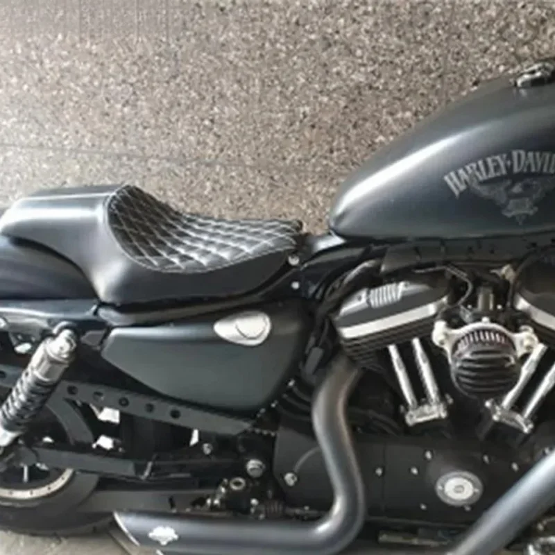 Черное переднее и заднее ПАССАЖИРСКОЕ СИДЕНЬЕ мотоцикла для водителя Harley Sportster