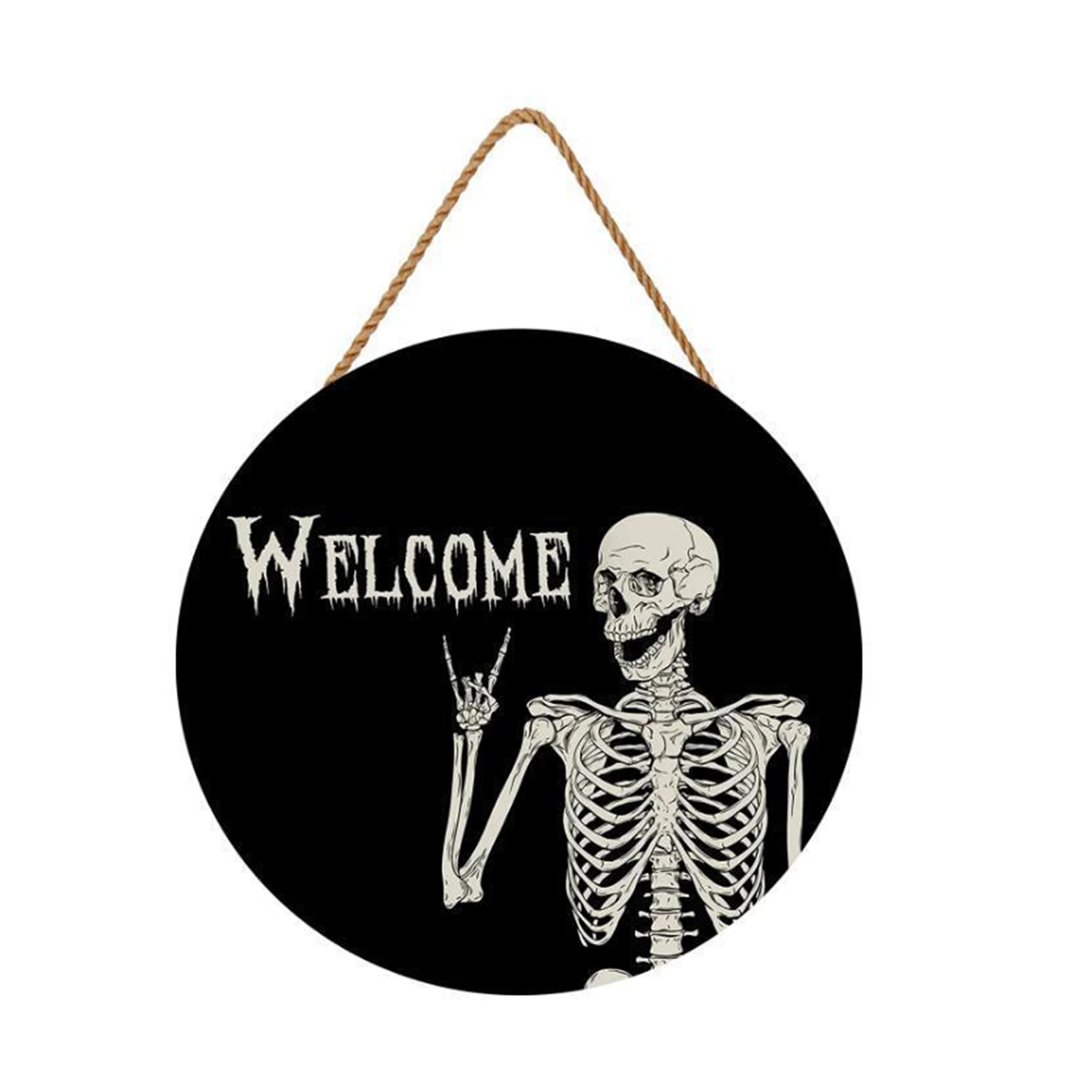 

Halloween Door Decoration Wood Hanging Door Decor Rustic Halloween Party Supplies for Front Door Home Outdoor Window