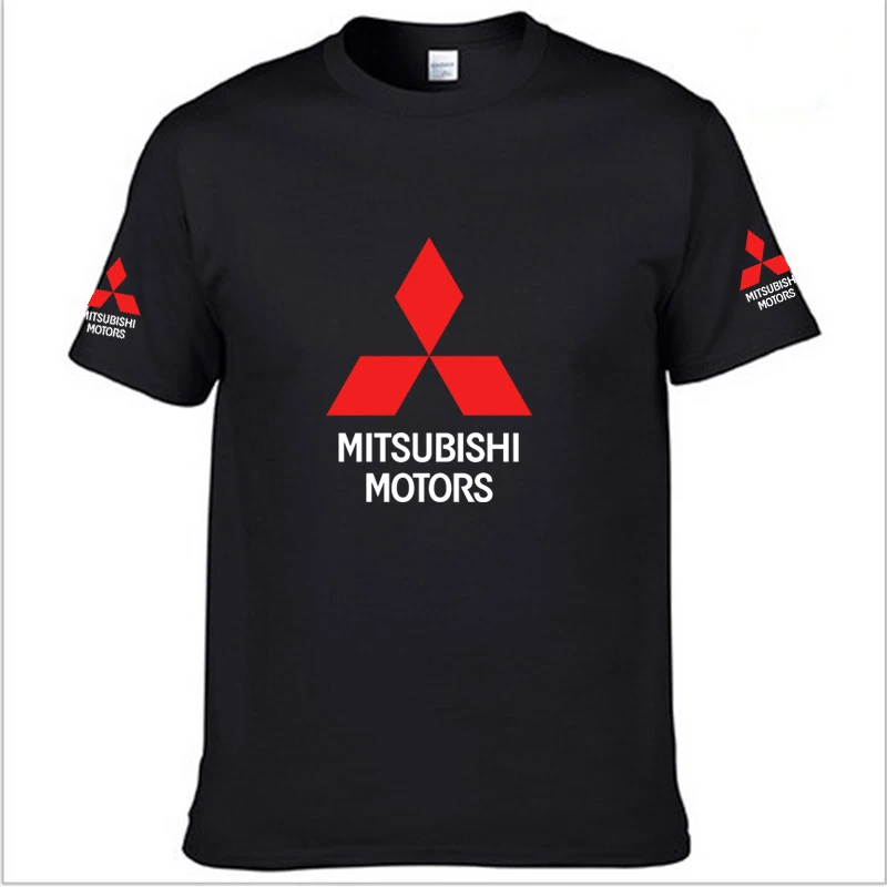 

Summer Mens T-Shirt Mitsubishi Motors Logo Print Cotton Casual Short Sleeve Man Harajuku High Quality Unisex T Shirt Euro Size