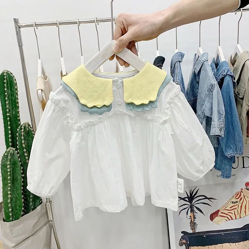 

Блузка детская с длинным рукавом, свободного покроя, Q228