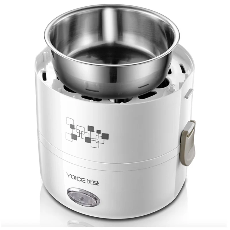 

Electric Rice Cooker Stainless Steel 3 Layers Steamer Portable Meal Thermal Heating Work Student Lunch Box Food Container Warmer
