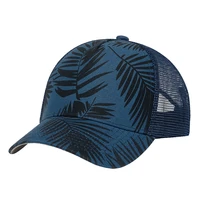 high quality summer baseball cap men women breathable snapback cap leaf print trucker hat hip hop visor mesh dad hat dropship