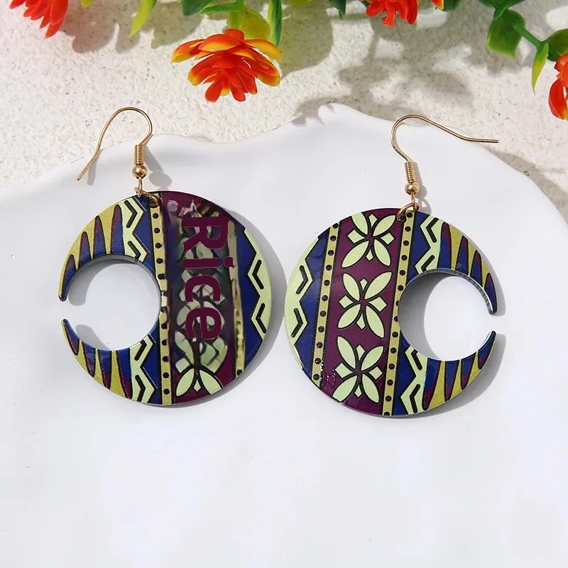 Акриловые серьги в форме сердца Новолуние 2023 модный креативный дизайн