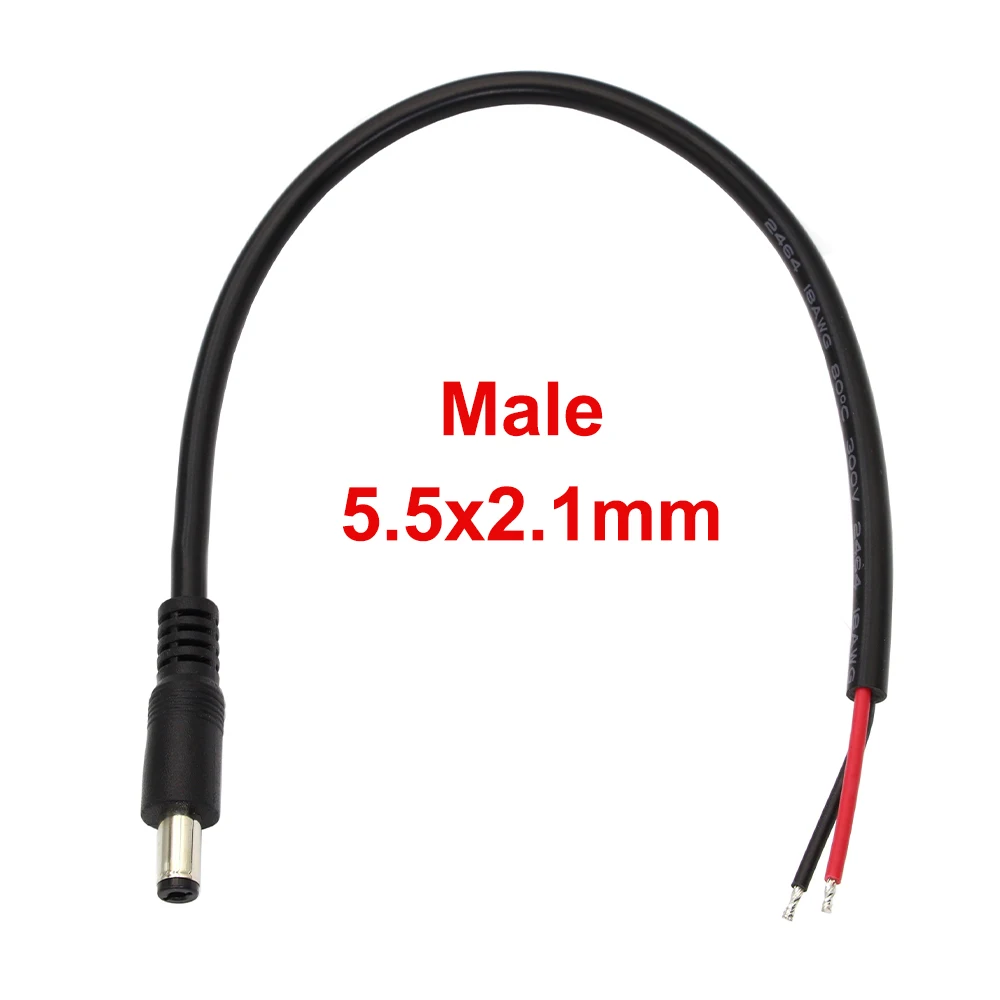 

HBXINTAO кабель питания DC черный 30 см 18AWG 5,5x2,1 мм/5,5x2,5 мм