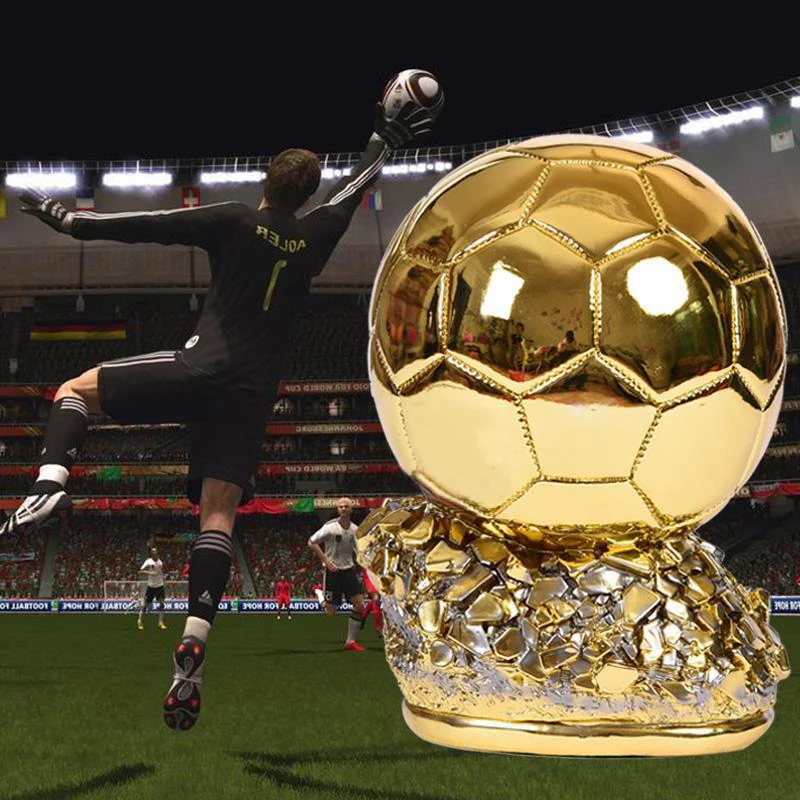 

European Golden Ballon Football Excellent Player Award Competition Honor Reward Spherical Trophy Customizable Childen Adult Gift