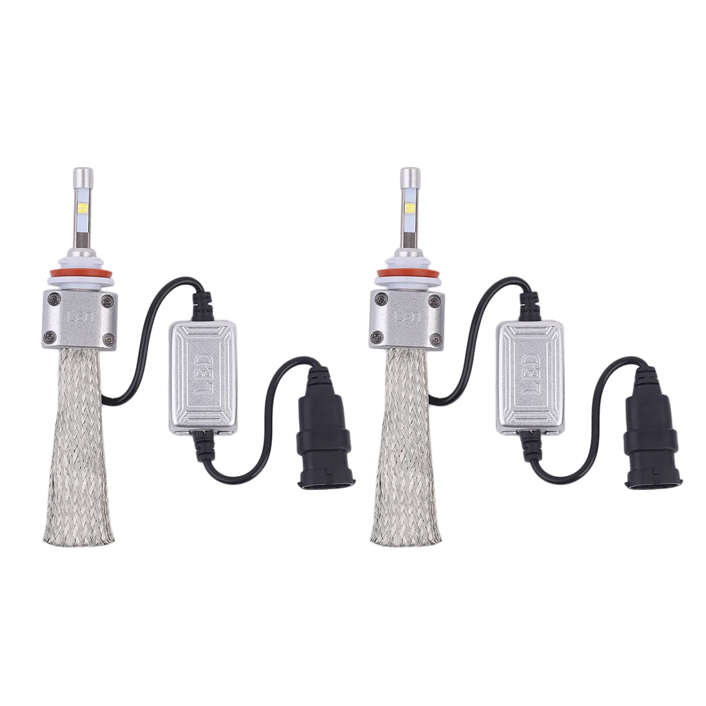 

1 пара, Автомобильные светодиодные лампы для фар головного света A8 H8/H9/9006, сменные ксеноновые фары 120 лм, 12 В-36 В, 6000 Вт, K, светодиодный чип бело...