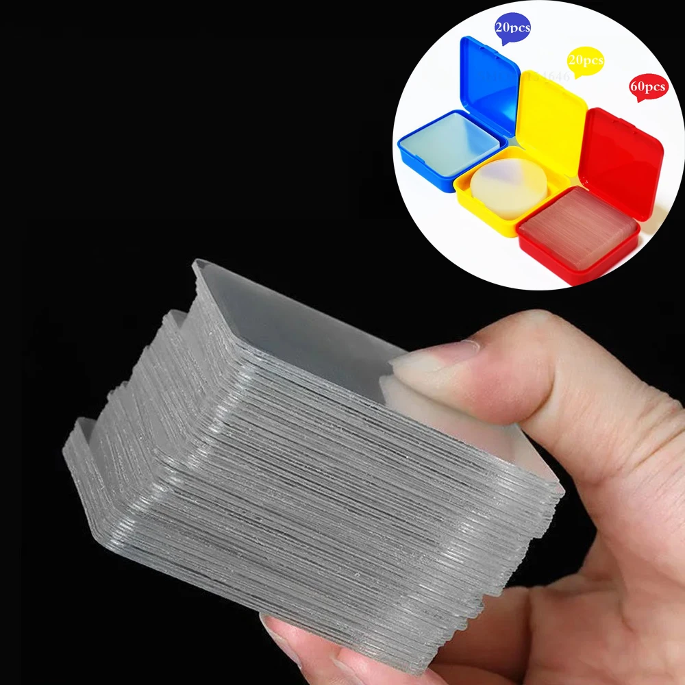 

60Pcs/Box Double Sided Stickers Tape Transparent Non-marking Strong Adhesion Tapes Easy To Cut High-adhesive Double Faced Tapes