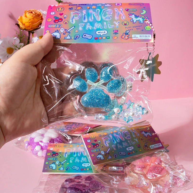 1 шт. Kawaii TPR кошачья лапа мягкие рельефные игрушки для расслабления декомпрессии