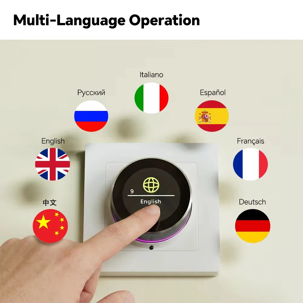 Фото Умный термостат RKHK Tuya Smart Knob для электрического/водяного и газового отопления, Wi-Fi контроллер температуры с поддержкой Alexa и Google №4