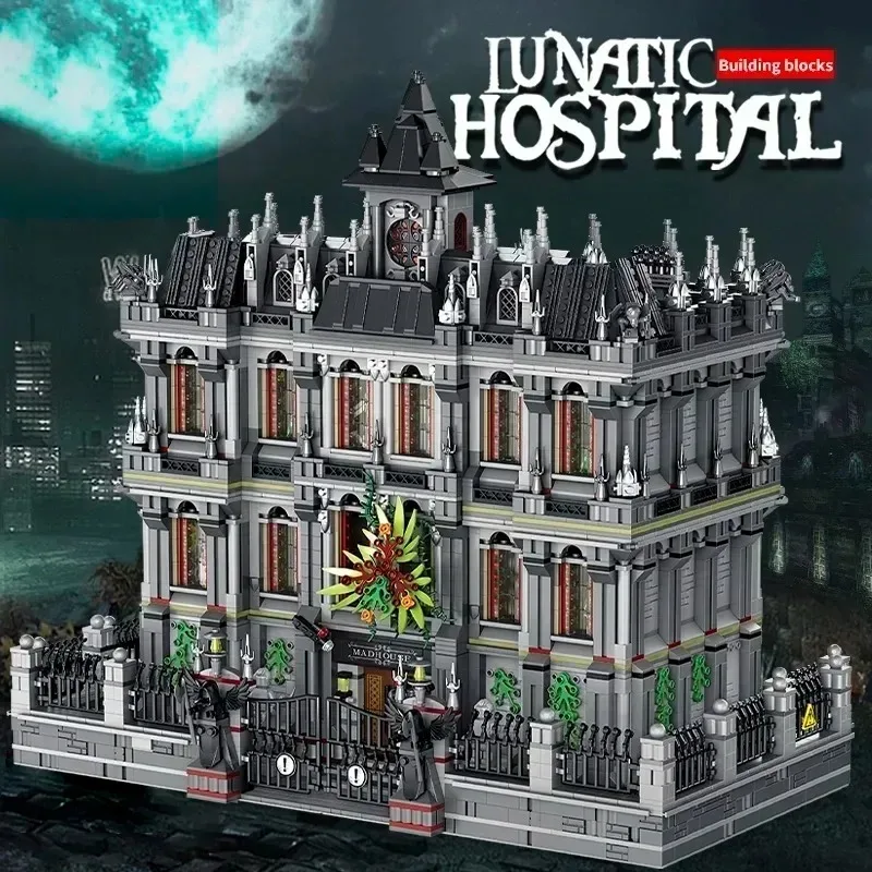 Creative Expert MOC PanlosBricks 613002 Lunatic Hospital Psychiatric Ward Модель 7527 шт. Строительные блоки