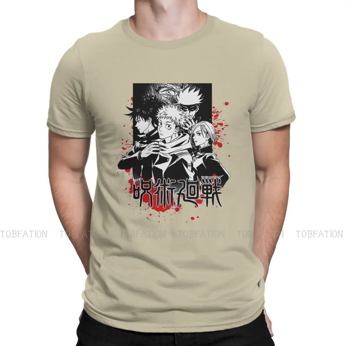 

Jujutsu Kaisen Anime Anime Team T Shirt Vintage Grunge Summer Large Cotton Men's Clothes Harajuku O-Neck TShirt