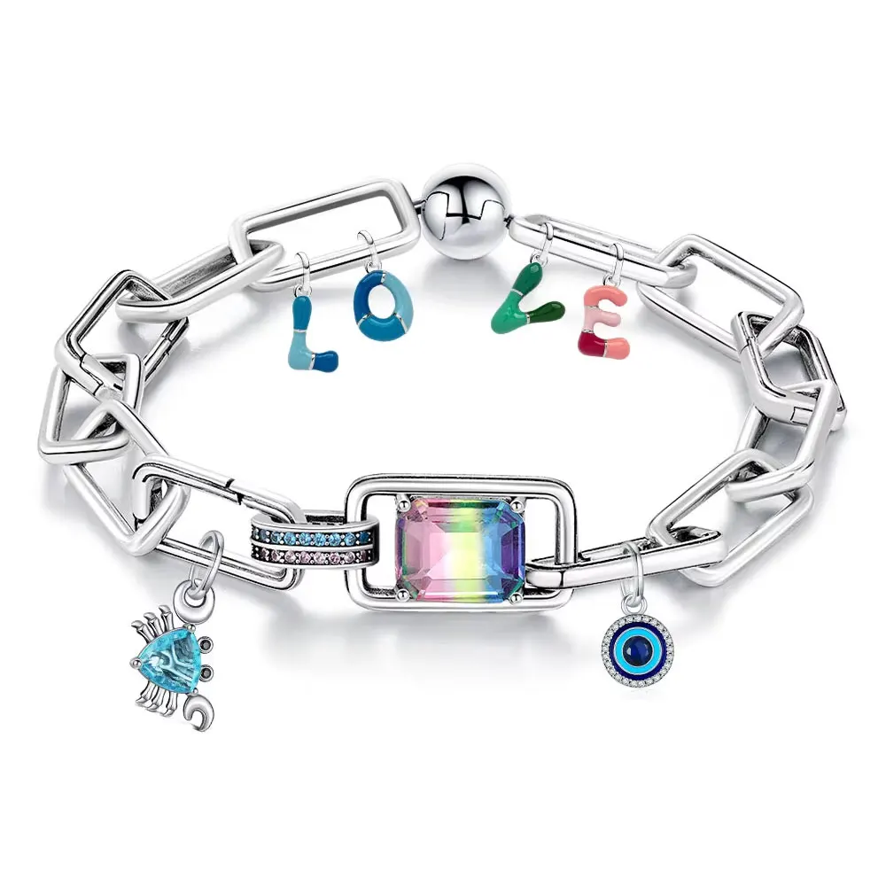 Браслеты ME из стерлингового серебра 925 пробы подходят для сердца оригинальные