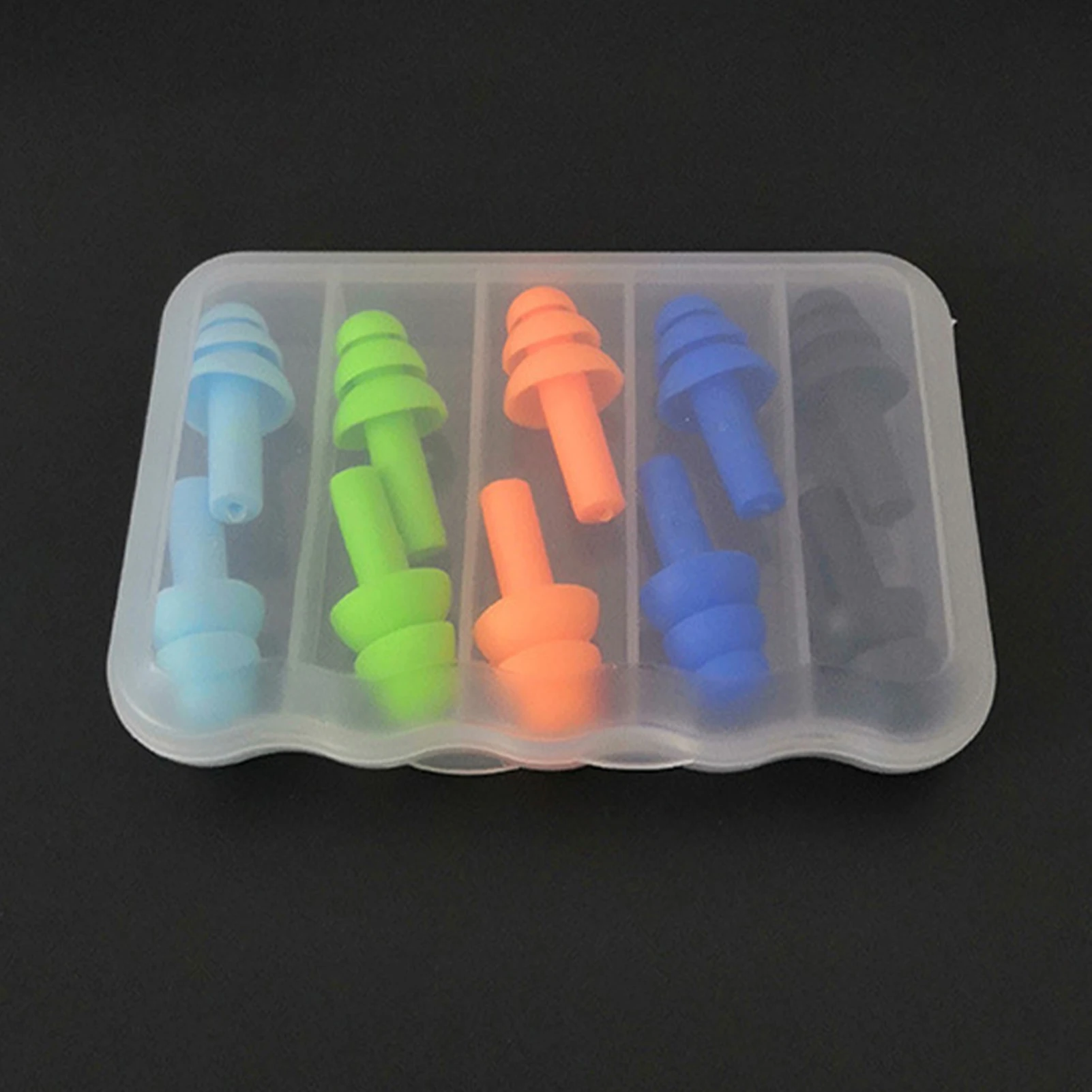 

5pairs Noise Cancelling Swimming Waterproof Washable Christmas Tree Shape Ear Plugs For Sleeping Soft Silicone Studying Reusable