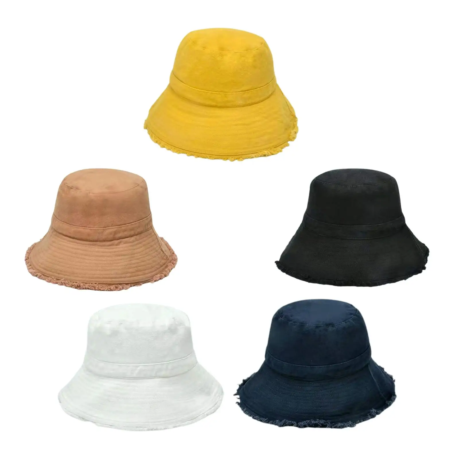 

Women Bucket Hat Packable Casual Washed Summer Windproof Cotton Sun Protective Hat summer Hat for Hiking Travel Camping