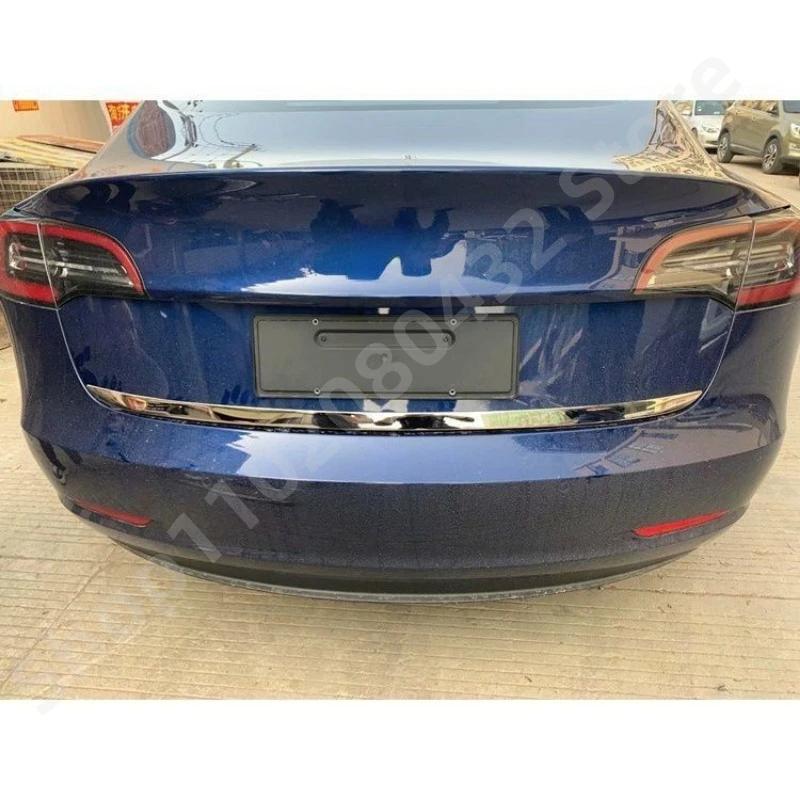 Аксессуары подходят для TESLA model 3 хромированная Задняя Крышка багажника задняя