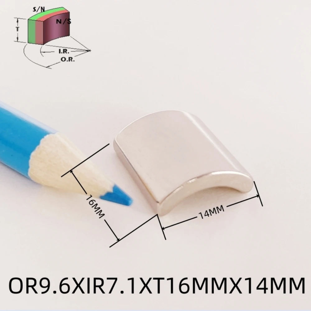 8 шт. изогнутый неодимовый магнит N42SH постоянный моторный для двигателя 130 Нео