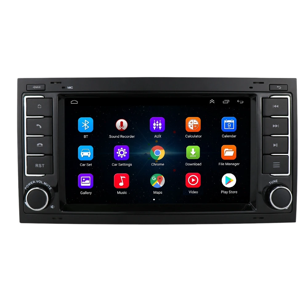 

Четырехъядерный автомобильный Dvd медиаплеер для Touareg 2004-2011 Android 10 радио GPS WIFI Bluetooth управление рулевым колесом черный