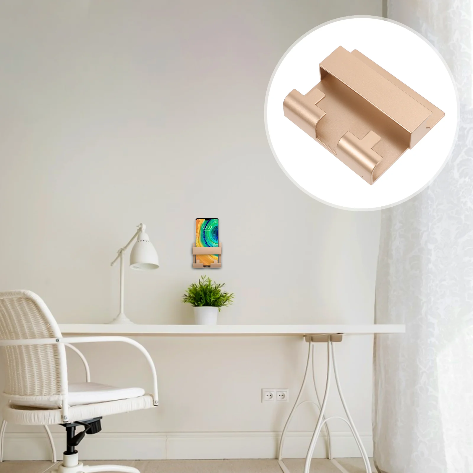 

1Pc Drilling Convenient Bathroom Cell Phone Rack Shelf Cellphone Holder