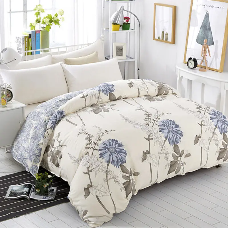 

100% cotton Floral 1PC duvet cover bedding set 1.8M 2.0M bed king size bedding set comfortable and soft duvet cover queen