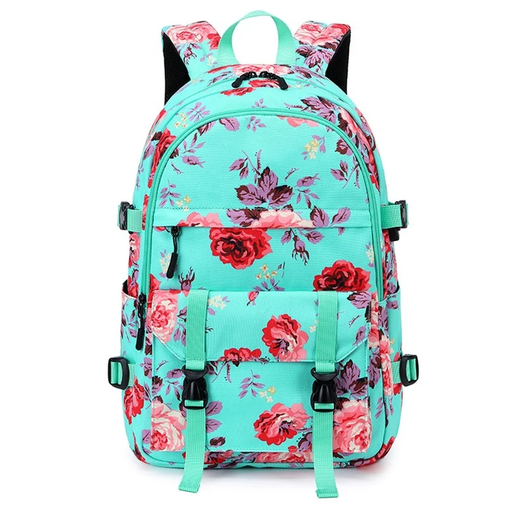 Casual Backpack Women's Bag Oxford Cloth Computer Bag Printing Multi-functional School Bag for Middle School Students Bags