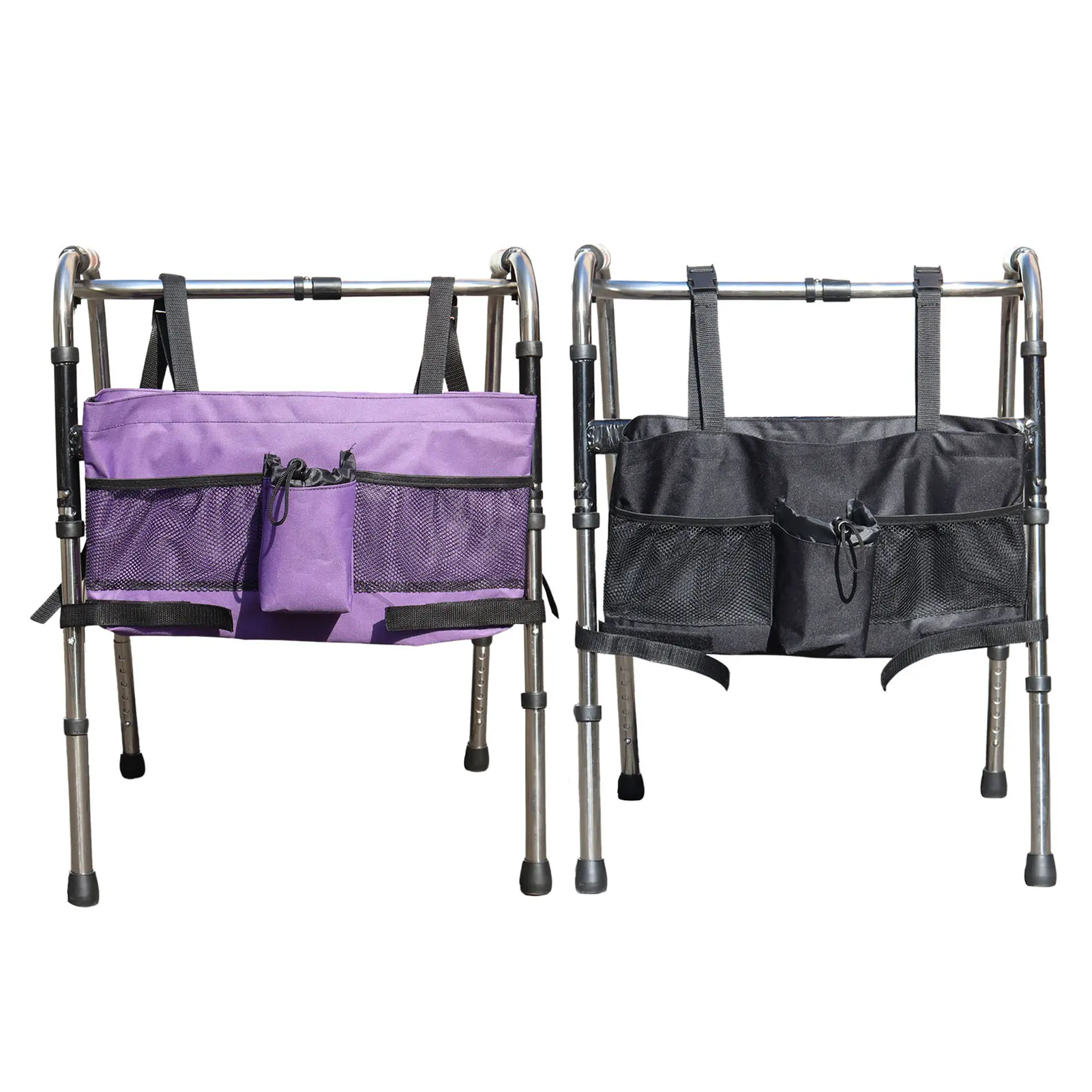 

Walker Bag for Folding Walker - Detachable Large Capacity Waterproof Hands Free Thermal Attachment with Pouches Hook & Loop | Gi