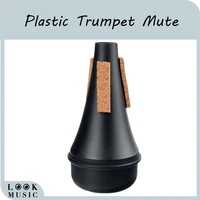black trumpet mute plastic silencer woodwind mute lightweight trumpet plastic trumpet mute straight practice mute