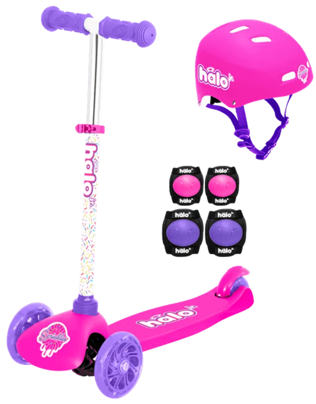 

Above Jr. 3 Wheel Scooter Combo - Sweets Pink - Scooter, Helmet, Knee & Elbow Pads