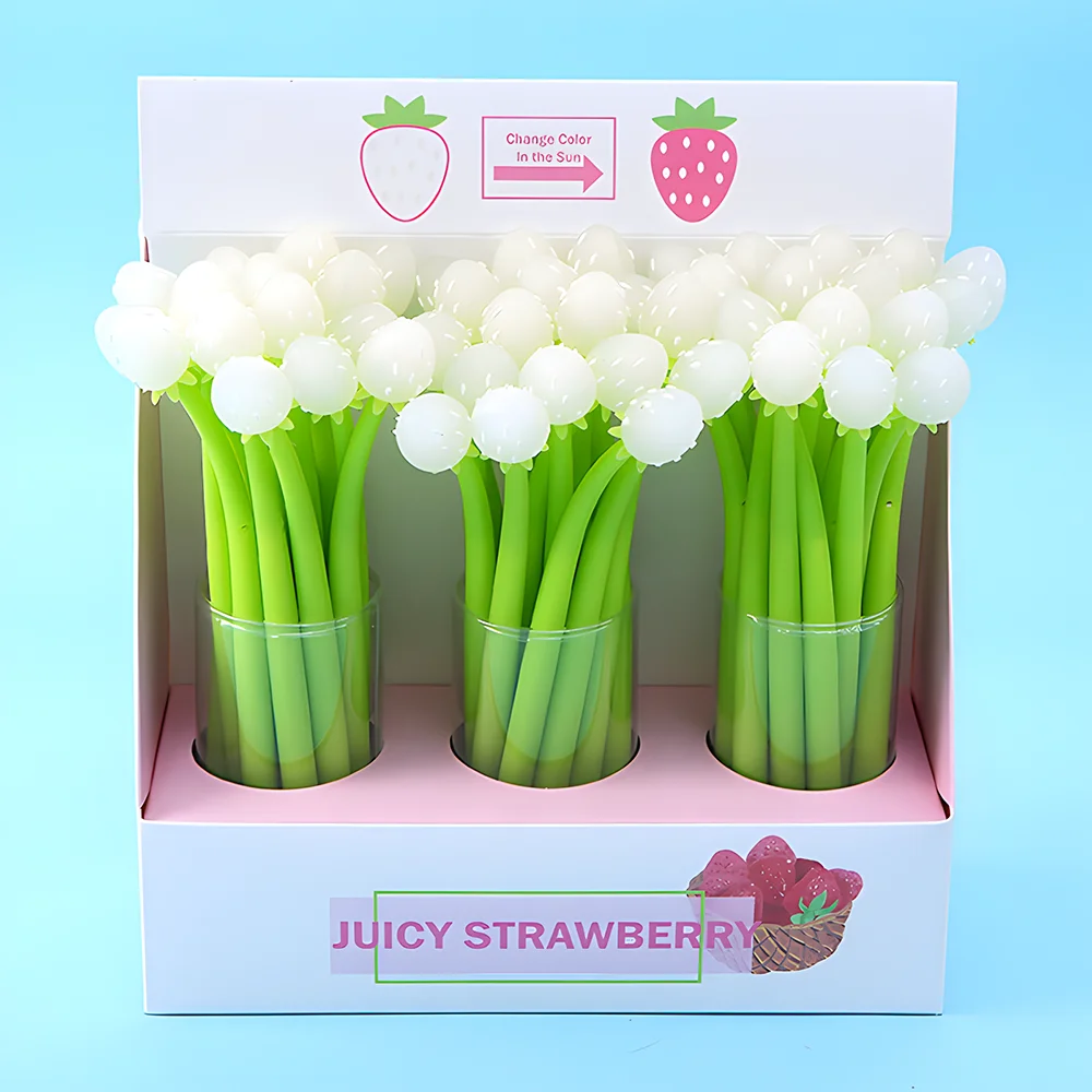 Новинка необычные шерстяные ручки с цветком ромашки 3D письменные Kawaii для девочек