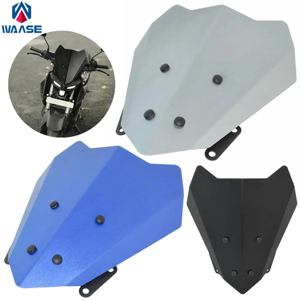 

Ветровое стекло waase для мотоцикла, переднее ветровое стекло, козырек ветрового стекла, ветрозащитный экран, верхняя крышка для YAMAHA MT15 MT-15 2019 ...
