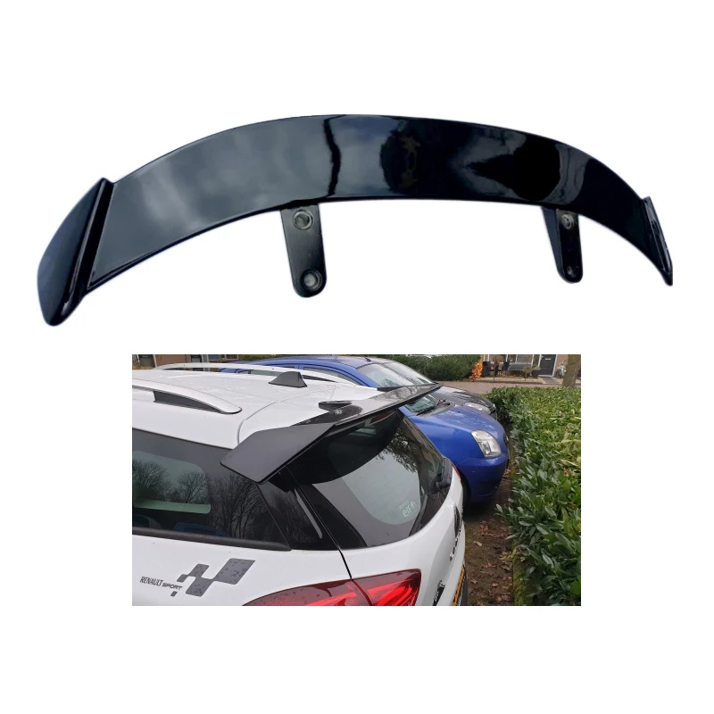

Use for RENAULT MEGANE Hatchback 2016 - 2020 ABS Plastic Carbon Surface Type Genericr Spoiler Look Hatchback SUV Roof Rear Wing