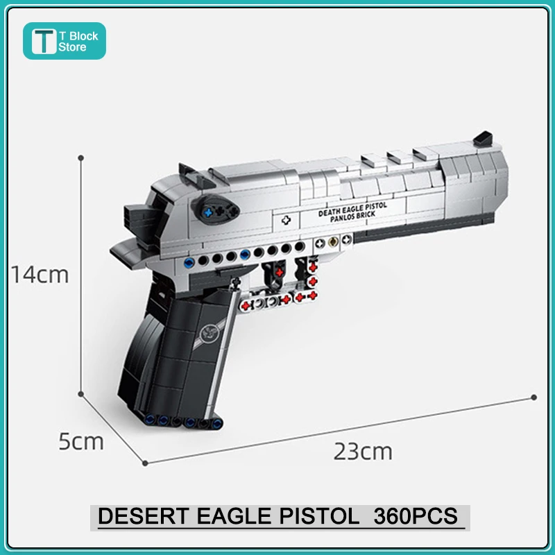 

Военный Пистолет серии M1911 Desert Eagle, пистолет, собранные строительные блоки, модель MOC, огнестрельное оружие, кирпичи, набор оружия, детская игрушка, подарок для мальчиков