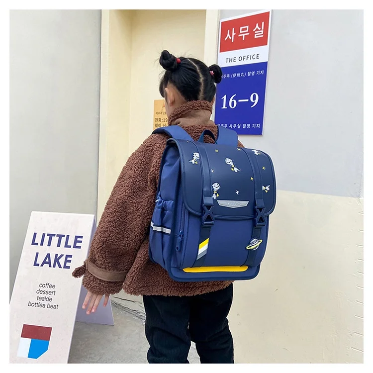 Grade 1-6 Children Primary School Students British Style Large Capacity Backpacks New Girls Boys Reflective Unicorn Schoolbags