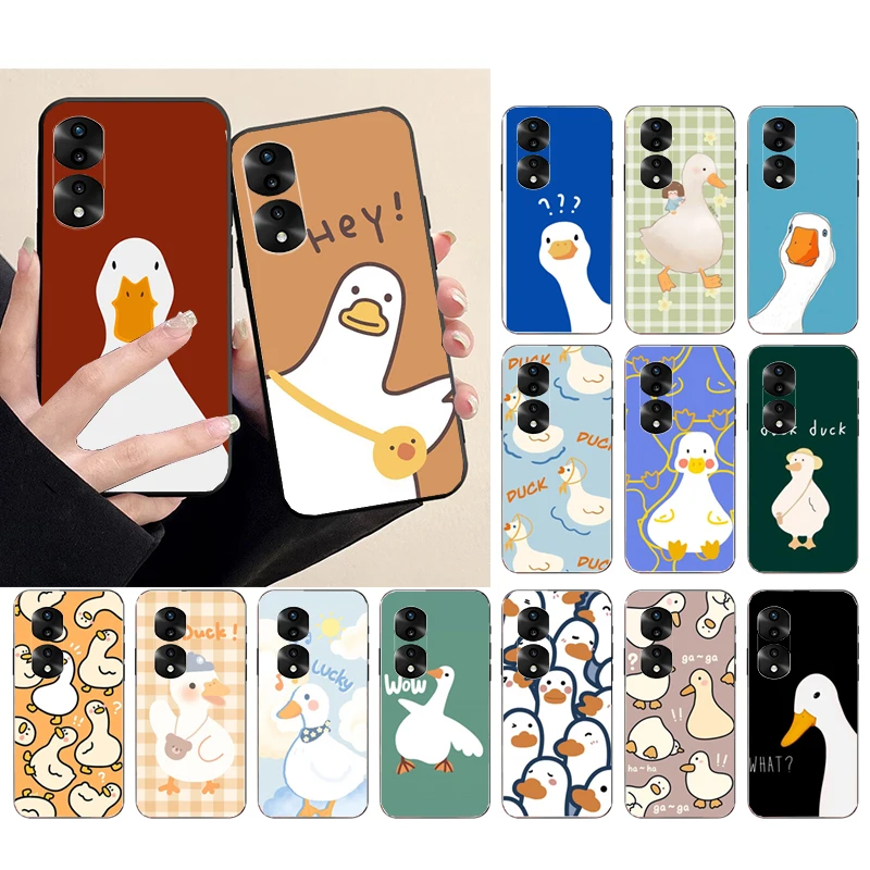 

Phone Case for Huawei Honor X9 X8 X7 X6 70 50 60 Pro 10X 20 Lite 8A 8S 8X 9X 9A 9S 10i Cute Duck Case Capa Funda