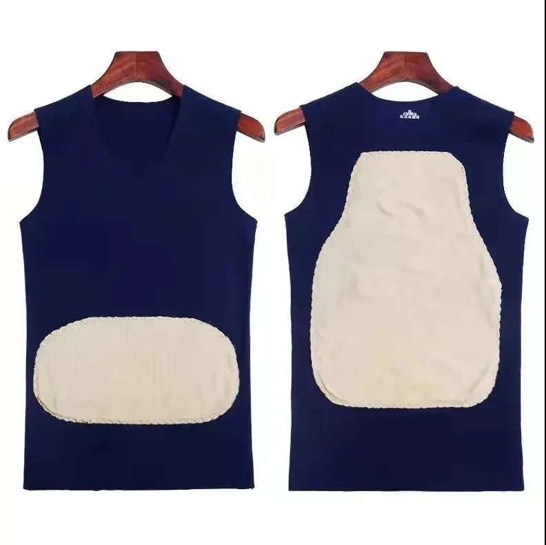 Autumn Winter Men Thermal Vest Tops Soft Thicker Velvet Underwear Warmth Bottoming Undershirt Thermo Lingerie Warm Vest Tops