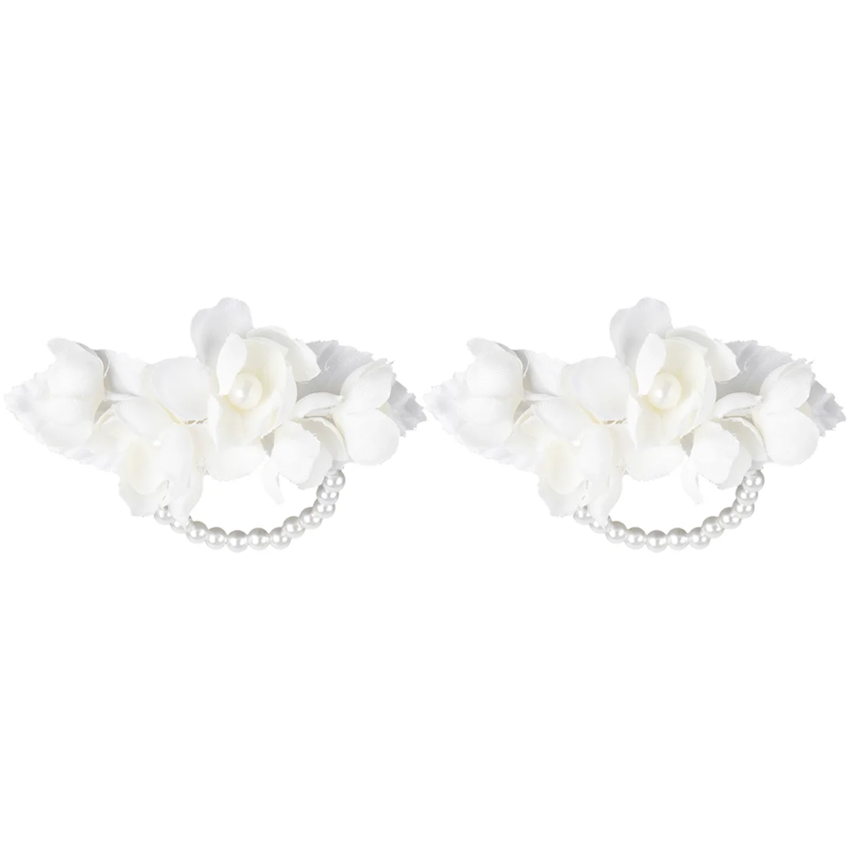 

Wedding Flower Wrist Corsage Bracelet Bridesmaid Rose Hand Pearl Bride Brides Wristband Bands Corsages Decor