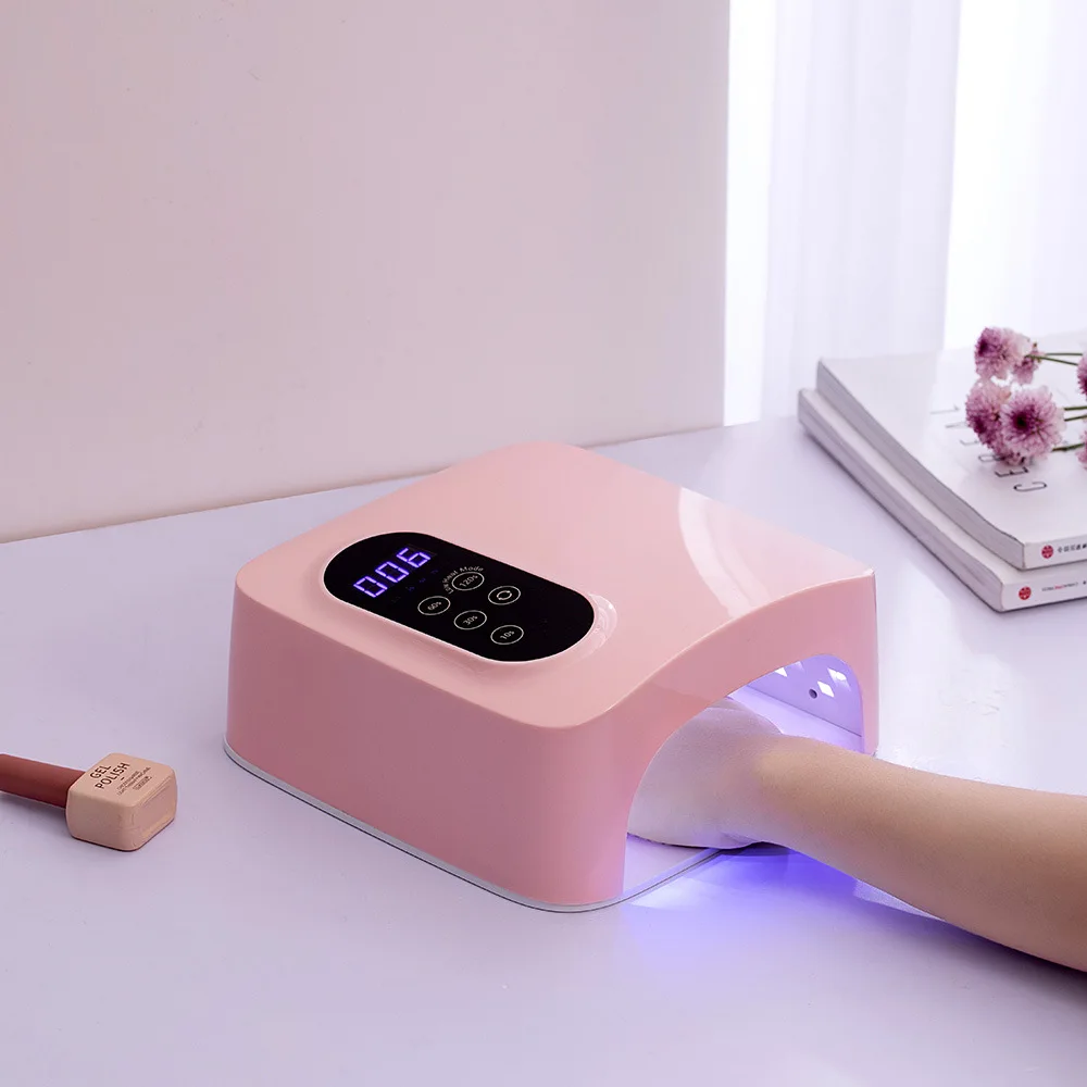 Wireless Led Nail Lamp UV 72W Rechargeable 15600mAH Professional Gel Nail Dryer Nail Polish Curling Lamp for All Gel Nail Polish