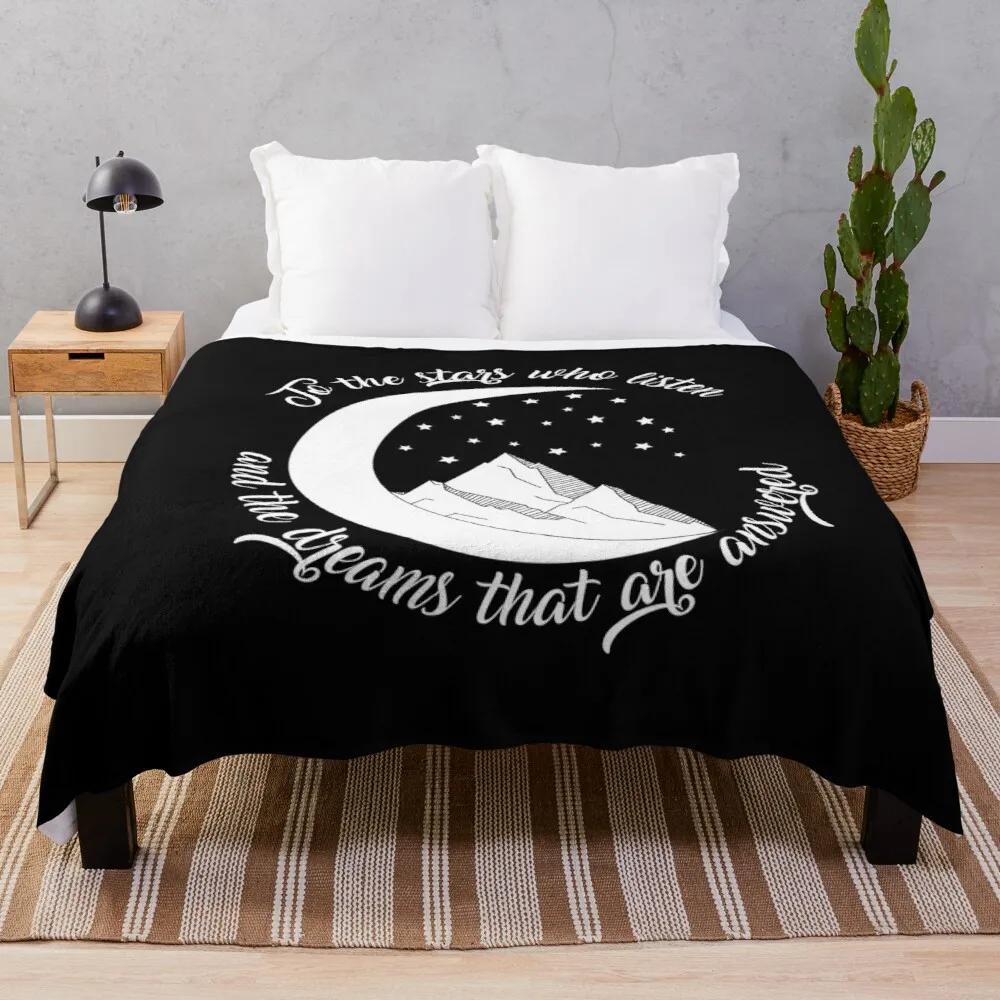 

ACOMAF - To the stars who listen and the dreams that are answered Throw Blanket fluffy blanket soft