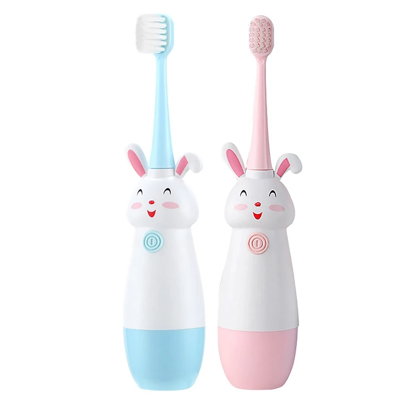 

Детская электрическая зубная щетка с мультяшным рисунком и 3 мягкими сменными головками для ухода за зубами и деснами