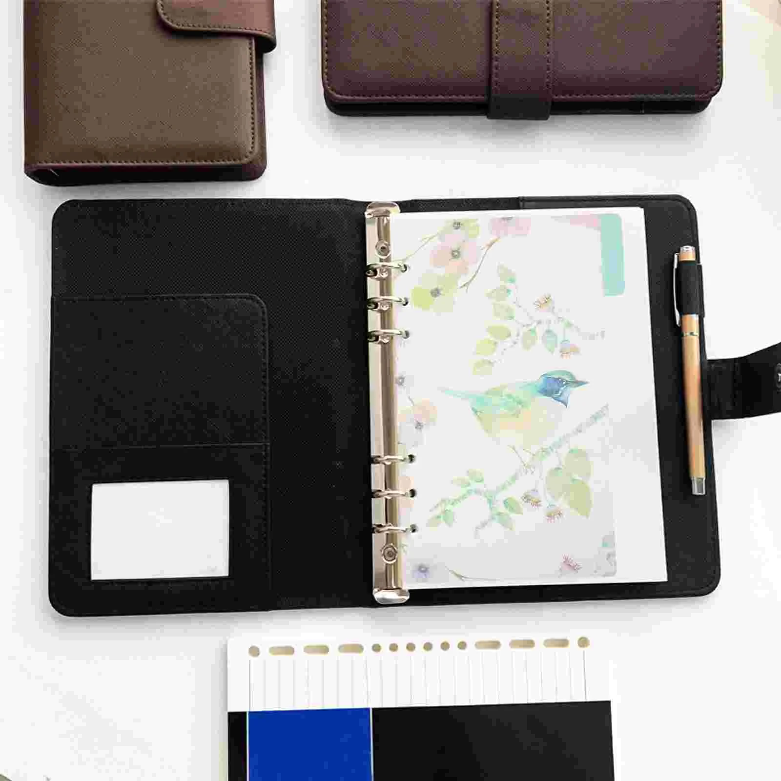 

2 Sets Pocket Slip Clear Plastic Folders Tabs Index Classified Labels Separator Dividers