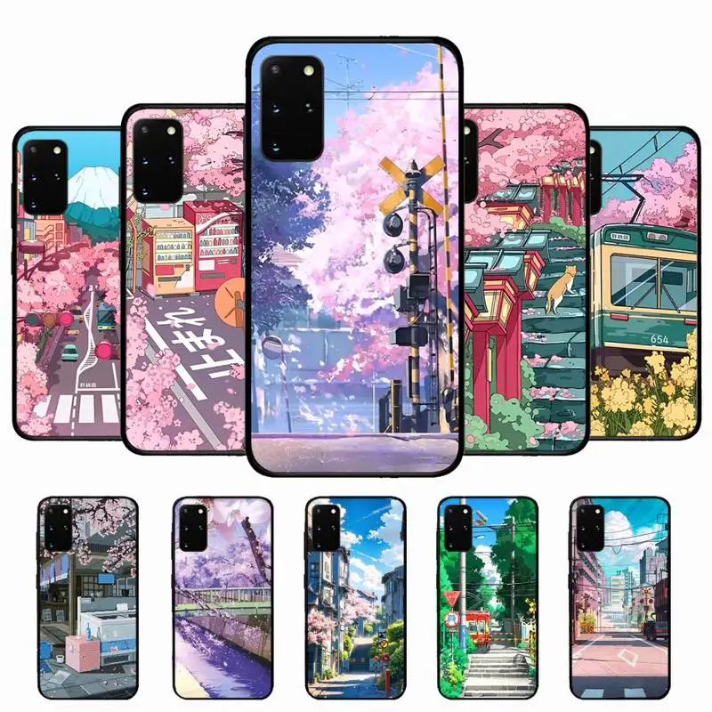 

Japanese Aesthetic Traint Moun Fuji Phone Case For Samsung S 9 10 20 21 22 23 30 23plus lite Ultra FE S10lite Fundas