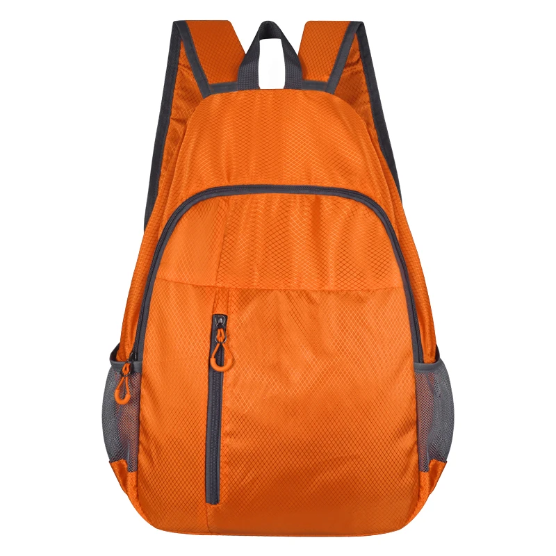 

Orange Men Women Portable Foldable Sport Bag Lightweight Waterproof Outdoor Mountaineering Travel Backpack Student Schoolbag