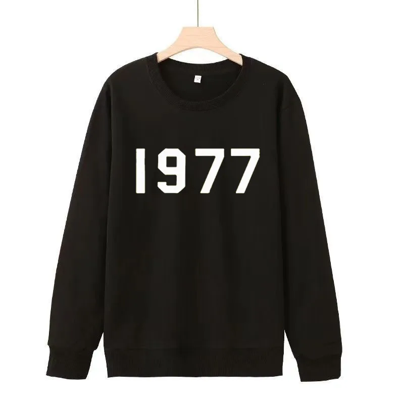 

All-cotton hoodie men and women's new autumn and winter round neck warm bottom top couples wear men and women loose large size t