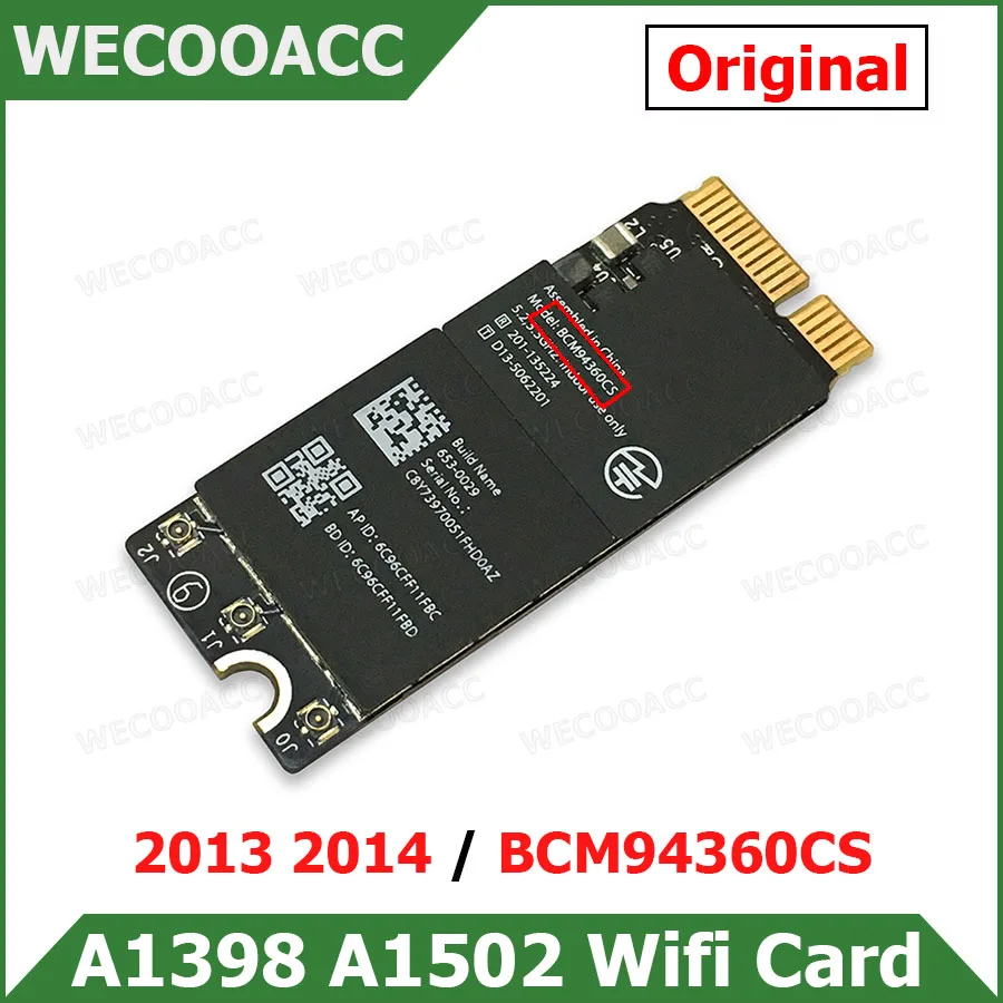 Протестированная Bluetooth Wi-Fi карта BCM94360CS для Macbook Pro Retina A1398 A1502 2013 2014 лет - купить по