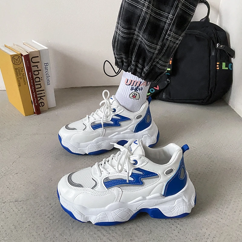 

2022 Klein Blue Daddy Shoes New Student Running Shoes Children's Ins Fashion Versatile Casual Fashion Sneakers Wear Resistant