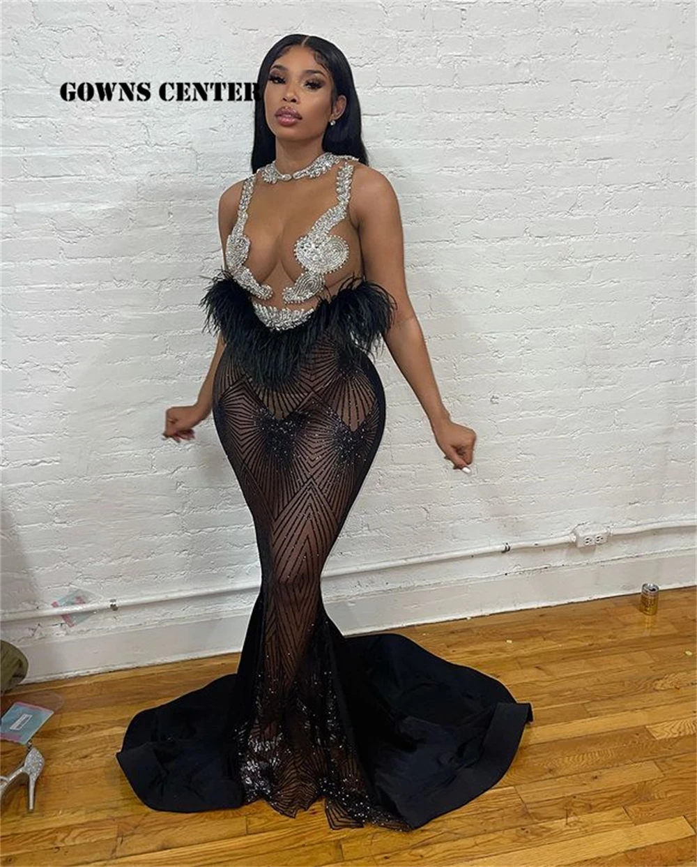 

Сексуальное черное платье-Русалка для выпускного вечера для черных девушек официальное платье вечернее платье африканские вечерние плать...