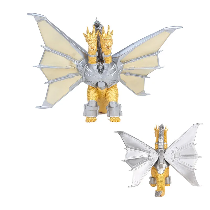 

Bandai Anime Figure Godzilla King Ghidorah Gold King of The Rodan Mothra Action Figures Mecha Godzilla 3 Head Gojira Dragon Toys