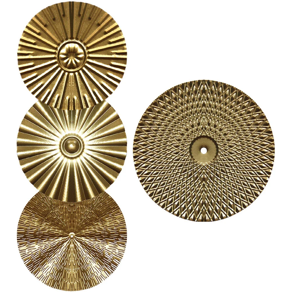 

4 Pcs Wrought Iron Wall Decoration Metal Craft Hanging Gold Office Wall-mounted Home Light House Decorations Modern