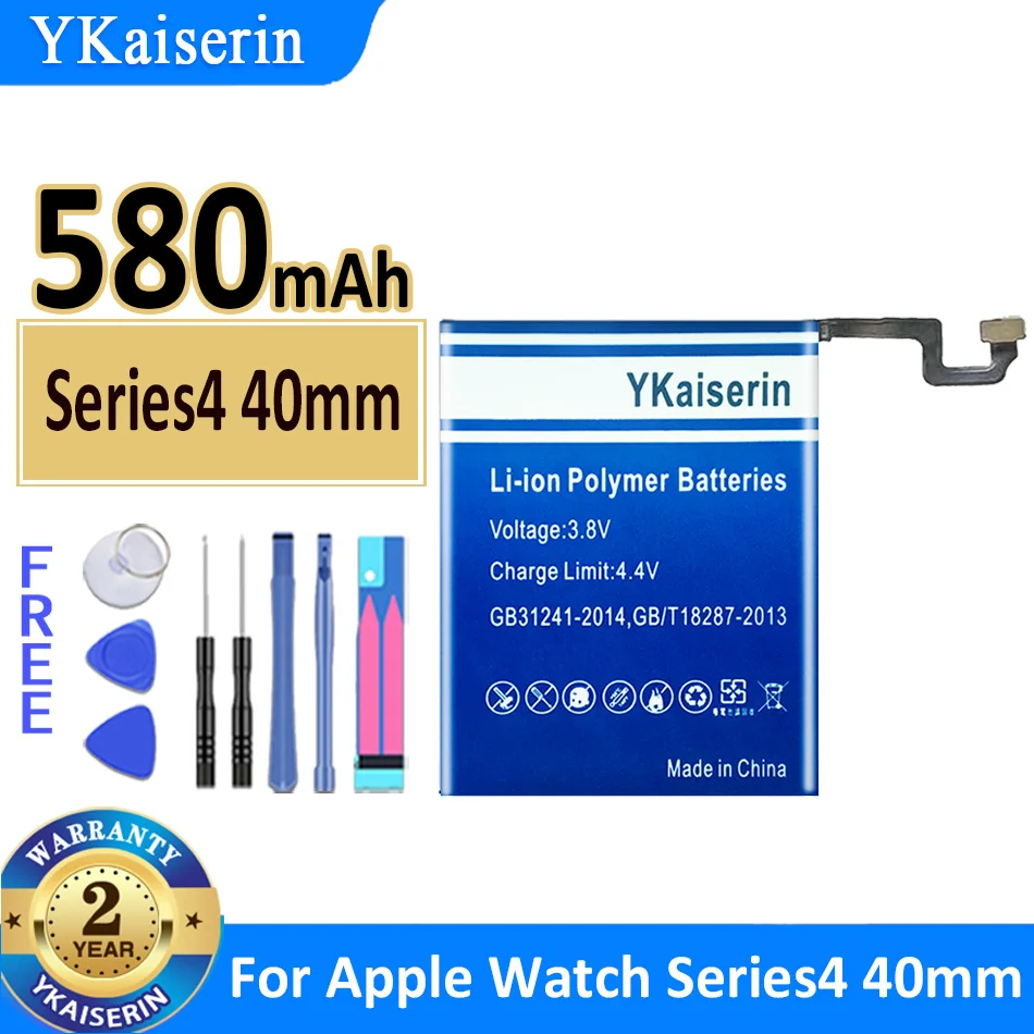 

Аккумулятор ykaisсеребрин серия 4 серия 5 40 мм 44 мм для Apple Watch iWatch серия 4 5 S4 S5 40 мм 44 мм аккумулятор большой емкости + трек №