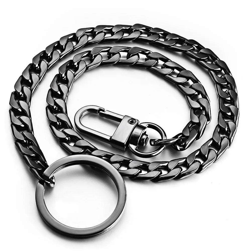 Chic 40cm KeyChains Metal Wallet Belt Chain Trousers Hipster Pants Hip Hop Rock Punk Street Keyring Anti-lost Key Hold DK404
